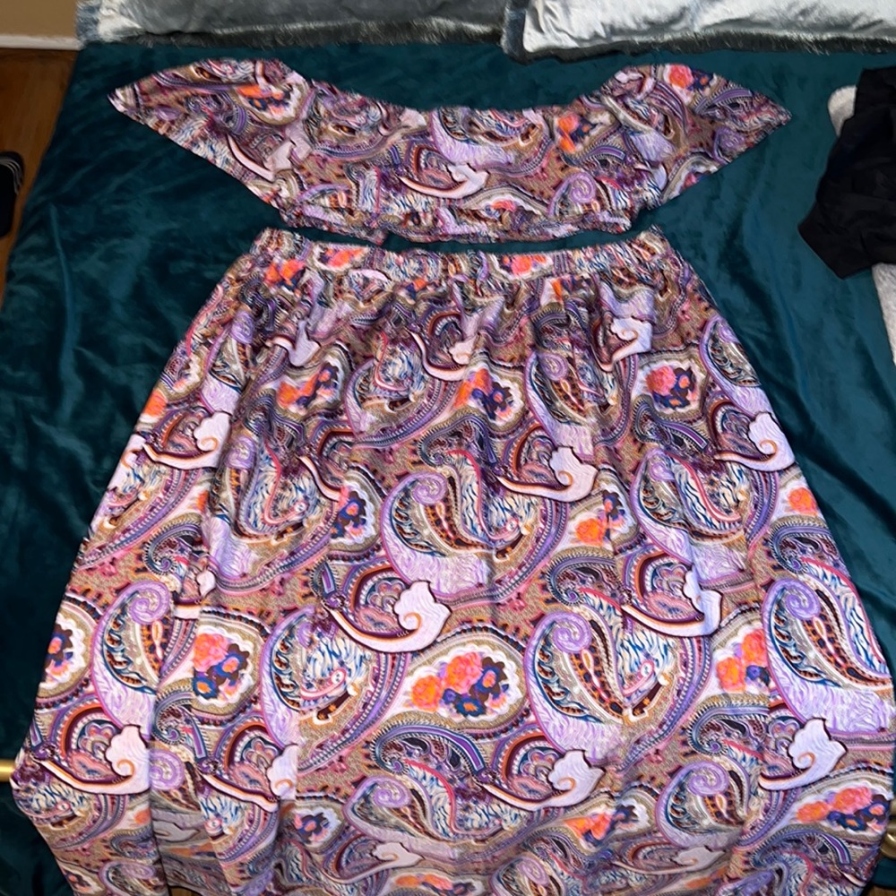 Off shoulder maxi skirt and top never worn